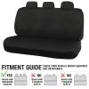 imageBDK PolyPro Car Seat Covers Full Set  Front and Rear Split Bench Protection Includes 4PC Vibrant Metallic Floor Mats Easy to Install Fits Most Auto Truck Van SUVGray