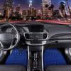 imageBDK PolyPro Car Seat Covers Full Set  Front and Rear Split Bench Protection Includes 4PC Vibrant Metallic Floor Mats ampamp Steering Wheel Cover Easy to Install Fits Most Auto Truck Van SUVBlue