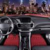 imageBDK PolyPro Car Seat Covers Full Set  Front and Rear Split Bench Protection Includes 4PC Vibrant Metallic Floor Mats ampamp Steering Wheel Cover Easy to Install Fits Most Auto Truck Van SUVRed
