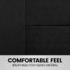 imageBDK PolyPro Car Seat Covers Full Set in Solid Black with Steering Wheel Cover ampamp Seat Belt Pads  Front and Rear Split Bench Car Seat Cover Easy to Install Interior Covers for Auto Truck Van SUV