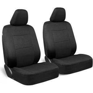 imageBDK PolyPro 2Pack Front Car Seat Covers Set in CharcoalBlack  Front Seat Covers for Cars Trucks Vans SUVs Sedans Easy to Install Front Car Seat Cover Protection Universal Fit Car AccessoriesBlack