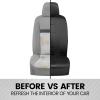 imageBDK CarXS Black Car Seat Covers Full Set with Matching Set of Floor Mats for SUV Car ampamp Truck  Car Seat Covers Front Seats ampamp Bench Seat Cover Car Seat Protector Car Mats Full Set Interior CoversBlack