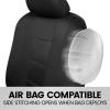 imageBDK CarXS Black Car Seat Covers Full Set with Matching Set of Floor Mats for SUV Car ampamp Truck  Car Seat Covers Front Seats ampamp Bench Seat Cover Car Seat Protector Car Mats Full Set Interior CoversBlack