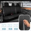 imageBDK PolyPro Red Car Seat Covers Full Set with 4Piece Car Floor Mats  TwoTone Seat Covers for Cars with Carpet Interior Covers for Auto Truck Van SUVAll Black