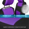 imageBDK PolyPro Red Car Seat Covers Full Set with 4Piece Car Floor Mats  TwoTone Seat Covers for Cars with Carpet Interior Covers for Auto Truck Van SUVBlack  Purple