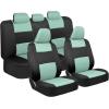 imageBDK PolyPro Red Car Seat Covers Full Set with 4Piece Car Floor Mats  TwoTone Seat Covers for Cars with Carpet Interior Covers for Auto Truck Van SUVBlack  Mint