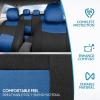 imageBDK PolyPro Red Car Seat Covers Full Set with 4Piece Car Floor Mats  TwoTone Seat Covers for Cars with Carpet Interior Covers for Auto Truck Van SUVBlack  Blue