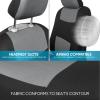 imageBDK PolyPro Red Car Seat Covers Full Set with 4Piece Car Floor Mats  TwoTone Seat Covers for Cars with Carpet Interior Covers for Auto Truck Van SUVBlack  Gray