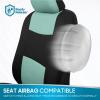 imageBDK PolyPro Red Car Seat Covers Full Set with 4Piece Car Floor Mats  TwoTone Seat Covers for Cars with Carpet Interior Covers for Auto Truck Van SUVBlack  Mint