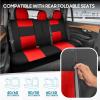 imageBDK PolyPro Red Car Seat Covers Full Set with 4Piece Car Floor Mats  TwoTone Seat Covers for Cars with Carpet Interior Covers for Auto Truck Van SUVBlack  Red