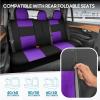 imageBDK PolyPro Red Car Seat Covers Full Set with 4Piece Car Floor Mats  TwoTone Seat Covers for Cars with Carpet Interior Covers for Auto Truck Van SUVBlack  Purple