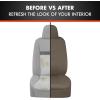 imageBDK carXS Beige Leather Car Seat Covers Front Seats Only 4Piece Faux Leather Includes Front Seat Covers Automotive Seat Covers for Trucks SUVBeige