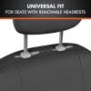 imageBDK carXS Beige Leather Car Seat Covers Front Seats Only 4Piece Faux Leather Includes Front Seat Covers Automotive Seat Covers for Trucks SUVBlack