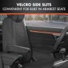 imageBDK carXS Beige Leather Car Seat Covers Front Seats Only 4Piece Faux Leather Includes Front Seat Covers Automotive Seat Covers for Trucks SUVBlack