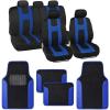 imageBDK CarXS Black Car Seat Covers Full Set with Matching Set of Floor Mats for SUV Car ampamp Truck  Car Seat Covers Front Seats ampamp Bench Seat Cover Car Seat Protector Car Mats Full Set Interior CoversBlue