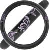 imageBDK Design Comfort Grip Steering Wheel Cover for Car SUV Van and Truck 15 inch Standard Size Pink ButterfliesButterfly Purple