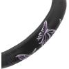 imageBDK Design Comfort Grip Steering Wheel Cover for Car SUV Van and Truck 15 inch Standard Size Pink ButterfliesButterfly Purple