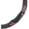 imageBDK Design Comfort Grip Steering Wheel Cover for Car SUV Van and Truck 15 inch Standard Size Pink ButterfliesPink Butterflies