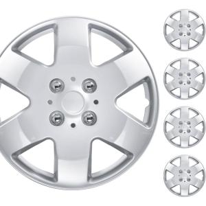 imageBDK Full Set of 415 Inch Replacement Hubcaps for Cars Wheel Cover Hub Cap Easy SnapOn Installation Secure Fit Heat ampamp Impact Resistant Direct Replacement for OEM Factory Wheels  Fits 15quot Rims