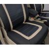 imageADV Performance Car Seat Covers  Automotive Interior Protection  PolyCloth Honeycomb Carbon Fiber with Accent Trim Beige Trim Seat Covers