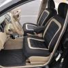 imageADV Performance Car Seat Covers  Automotive Interior Protection  PolyCloth Honeycomb Carbon Fiber with Accent Trim Beige Trim Seat Covers
