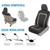 imageBDK Advanced Performance Car Seat Covers  Instant Install Sideless Fronts  Full Interior Set for Auto Beige