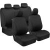 imageBDK Beige Car Seat Covers with Matching Carpet Floor Mats for Cars Full Set  Front Universal Seat Covers ampamp Back Bench Seat Cover with Automotive Floor Mats  Car SUV Truck ampamp Van Interior ProtectorBlack