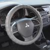 imageBDK Beige Leather Car Steering Wheel Cover Large Size 155 to 16 inch Easy InstallationGray