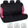 imageBDK Black Car Seat Covers with Matching Carpet Floor Mats for Cars Full Set  Front Universal Seat Covers ampamp Back Bench Seat Cover with Automotive Floor Mats  Car SUV Truck ampamp Van Interior ProtectorPink