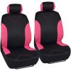 imageBDK Black Car Seat Covers with Matching Carpet Floor Mats for Cars Full Set  Front Universal Seat Covers ampamp Back Bench Seat Cover with Automotive Floor Mats  Car SUV Truck ampamp Van Interior ProtectorPink