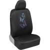 imageBDK Blue Butterflies Car Seat Covers for Women Full Set with Steering Wheel Cover and Seat Belt Pads  Front and Rear Covers with Matching Embroidered Accessories Fits Most Car Truck Van SUV