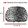 imageBDK Car Headrest Cover in Animal Print  Leopard Snow