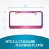 imageBDK Heavy Duty RustProof StainlessSteel Metal Neo Mirror Polish License Plate Frame Universal Size for Car Truck SUV Pack of 21 Piece