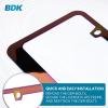 imageBDK Heavy Duty RustProof StainlessSteel Metal Neo Mirror Polish License Plate Frame Universal Size for Car Truck SUV Pack of 21 Piece