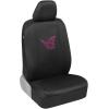 imageBDK Pink Butterflies Car Seat Covers for Women Full Set with Steering Wheel Cover and Seat Belt Pads  Front and Rear Covers with Matching Embroidered Accessories Fits Most Car Truck Van SUV