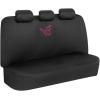 imageBDK Pink Butterflies Car Seat Covers for Women Full Set with Steering Wheel Cover and Seat Belt Pads  Front and Rear Covers with Matching Embroidered Accessories Fits Most Car Truck Van SUV