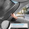 imageBDK Pink Butterfly Front Windshield Sunshade Accordion Folding Style Auto Shade for Cars Trucks SUVs Vans Blocks UV Rays Sun Visor Protector Easy Setup Keeps Your Vehicle Cool 58quot x 27quot