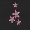 imageBDK Pink Flowers Car Seat Covers Full Set with Steering Wheel Cover and Seat Belt Pads  Front and Rear Covers with Matching Embroidered Accessories Fits Most Cars Trucks Vans SUVs SCPRINTS