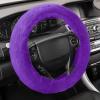 imageBDK PolyPro Mint Car Seat Covers for Women Gift Set Bundle  Seat Covers for Cars with Carpet Floor Mats Fur Steering Wheel Cover and Bling Windshield SunshadePurple