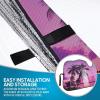 imageBDK Purple Sunset Beach Front Windshield Sunshade Accordion Folding Style Auto Shade for Car Truck SUV Van Blocks UV Rays Sun Visor Protector Easy Setup Keeps Your Vehicle Cool  58 x 27 inchesPurple Sunset Beach