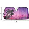 imageBDK Purple Sunset Beach Front Windshield Sunshade Accordion Folding Style Auto Shade for Car Truck SUV Van Blocks UV Rays Sun Visor Protector Easy Setup Keeps Your Vehicle Cool  58 x 27 inchesPurple Sunset Beach