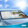 imageBDK Purple Sunset Beach Front Windshield Sunshade Accordion Folding Style Auto Shade for Car Truck SUV Van Blocks UV Rays Sun Visor Protector Easy Setup Keeps Your Vehicle Cool  58 x 27 inchesPalm Tree Tropical Island