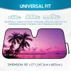 imageBDK Purple Sunset Beach Front Windshield Sunshade Accordion Folding Style Auto Shade for Car Truck SUV Van Blocks UV Rays Sun Visor Protector Easy Setup Keeps Your Vehicle Cool  58 x 27 inchesPurple Sunset Beach