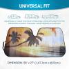 imageBDK Purple Sunset Beach Front Windshield Sunshade Accordion Folding Style Auto Shade for Car Truck SUV Van Blocks UV Rays Sun Visor Protector Easy Setup Keeps Your Vehicle Cool  58 x 27 inchesGolden Sunset Beach
