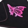 imageBDK Purple White Butterfly Design Carpet Car Floor Mats for Auto Van Truck SUV4 Pieces Front ampamp Rear Full Set with Rubber BackingUniversal Fit MT509PPPink Butterfly Design