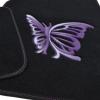 imageBDK Purple White Butterfly Design Carpet Car Floor Mats for Auto Van Truck SUV4 Pieces Front ampamp Rear Full Set with Rubber BackingUniversal Fit MT509PPPurple White Butterfly