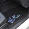 imageBDK Purple White Butterfly Design Carpet Car Floor Mats for Auto Van Truck SUV4 Pieces Front ampamp Rear Full Set with Rubber BackingUniversal Fit MT509PPNeon Butterflies Mats