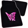 imageBDK Purple White Butterfly Design Carpet Car Floor Mats for Auto Van Truck SUV4 Pieces Front ampamp Rear Full Set with Rubber BackingUniversal Fit MT509PPPink Butterfly Design