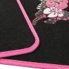 imageBDK Purple White Butterfly Design Carpet Car Floor Mats for Auto Van Truck SUV4 Pieces Front ampamp Rear Full Set with Rubber BackingUniversal Fit MT509PPHawaiian Flower Pink