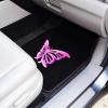 imageBDK Purple White Butterfly Design Carpet Car Floor Mats for Auto Van Truck SUV4 Pieces Front ampamp Rear Full Set with Rubber BackingUniversal Fit MT509PPPink Butterfly Design